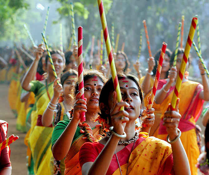 Basanta Utsav at Santiniketan Bolpur Holi